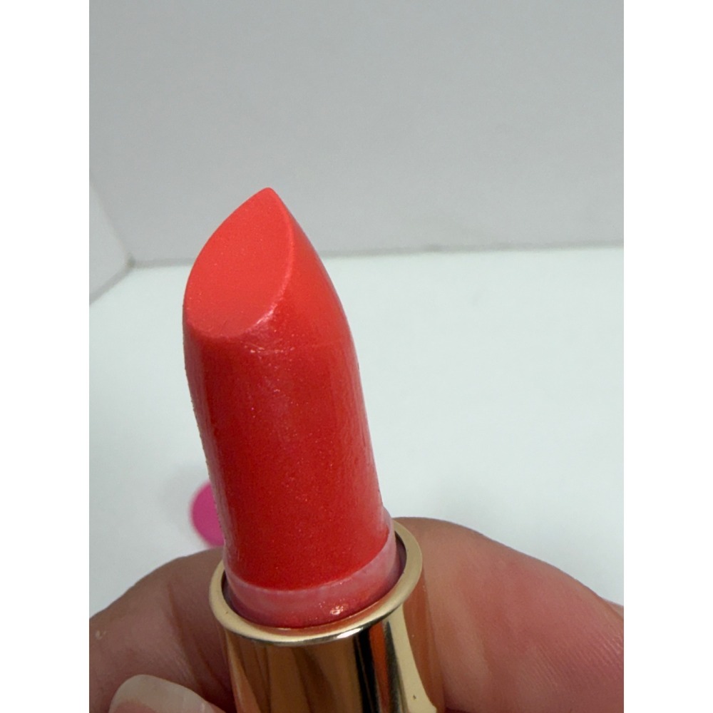 Estee Lauder Pure Color Long Lasting Lipstick 25 Melon Shimmer Pink Gold Case - Picture 7 of 7